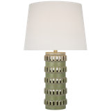 Chapman & Myers Mullin 31" Table Lamp in Dusted Stone with Linen Shade