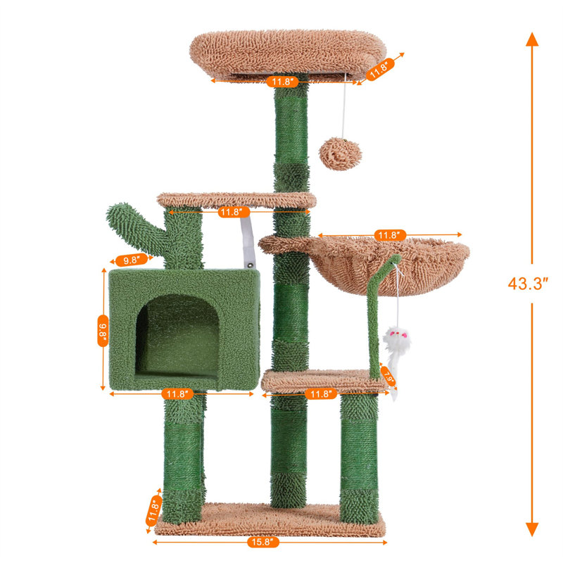 Fama 43.3'' H Cat Tree