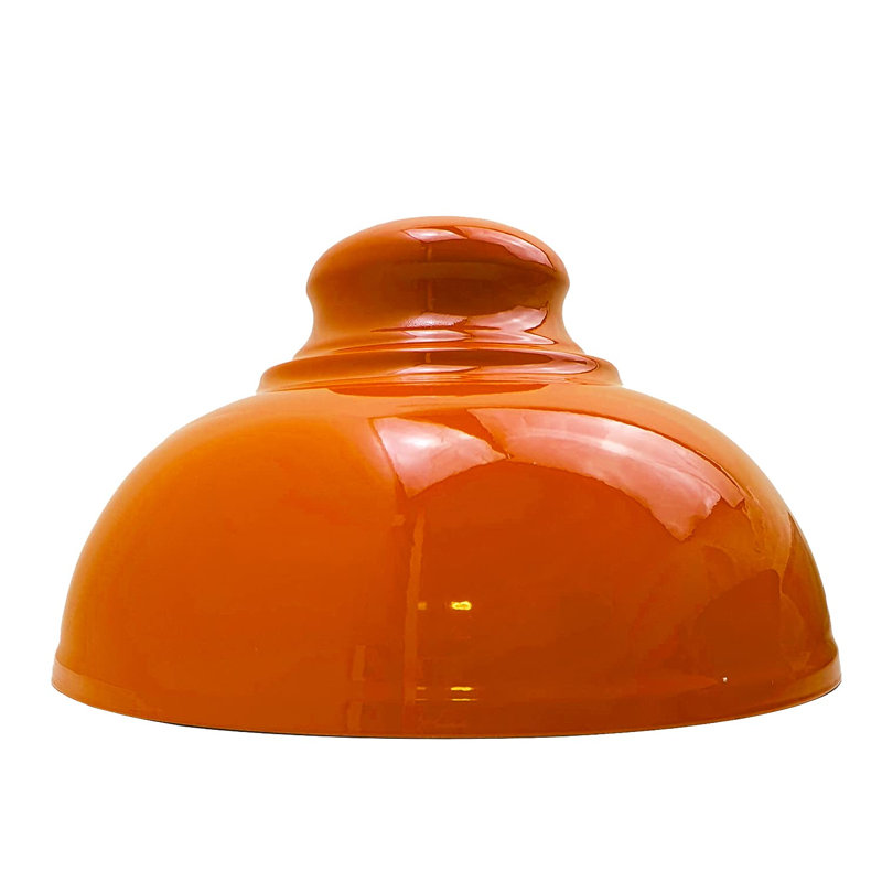 17cm H Metal Lamp Shade, Orange