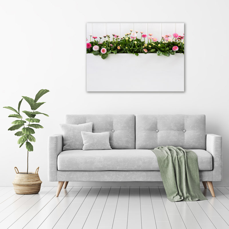 Pink Daisies - Wrapped Canvas Print