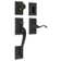 Premium Savoy Handleset with Single Cylinder Deadbolt and Door Lever and Rosette