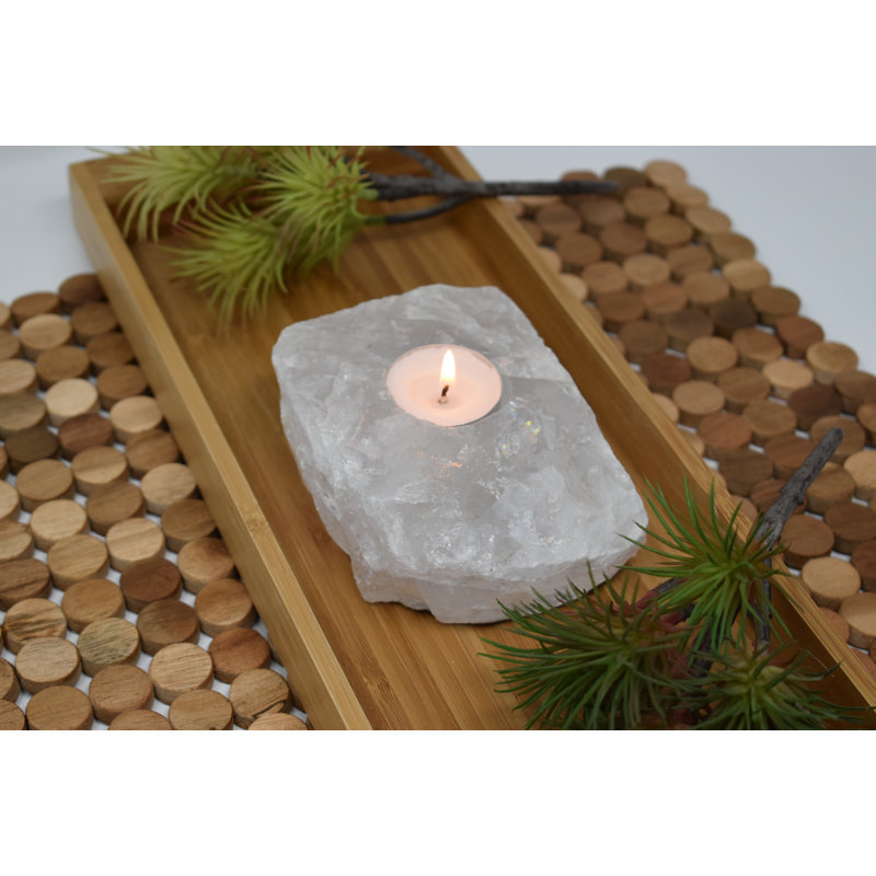 Porte-bougie 1,5 ", Quartz nuageux
