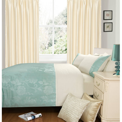 Anicka Silk Floral Duvet Cover Set