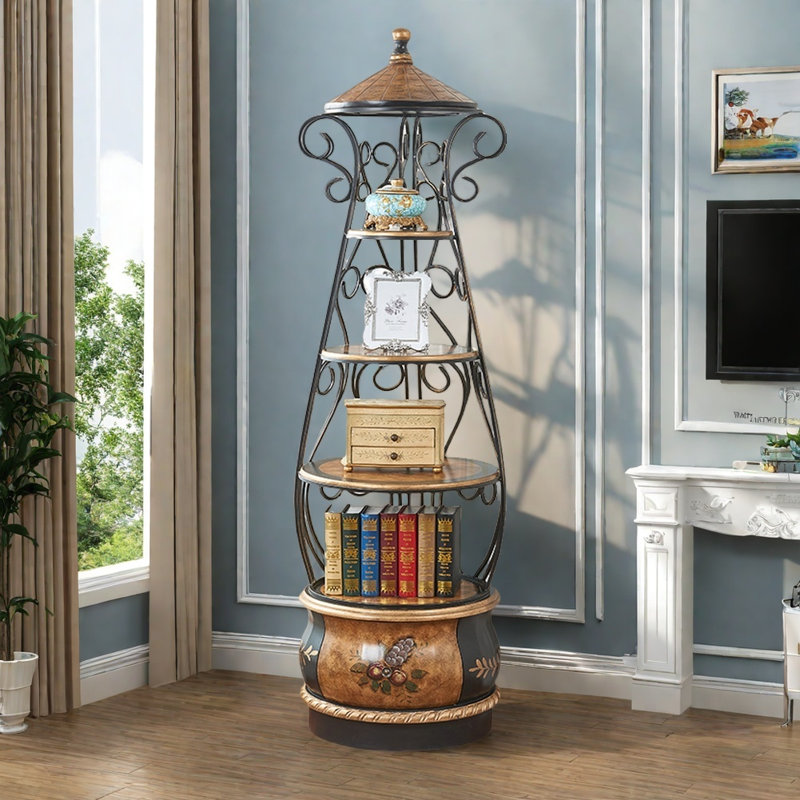 Vitrine multicouche de style américain, Noir