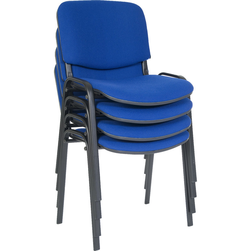 Myrine Armless Stacking Chair, Blue