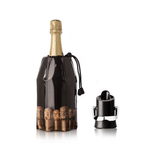 Ensemble de 2 refroidisseurs et épargnants actifs pour le vin et le service Vacu Vin Champagne