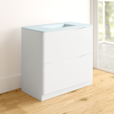 Stanhope 900mm Single Bathroom Vanity with Undermount Glass Basin