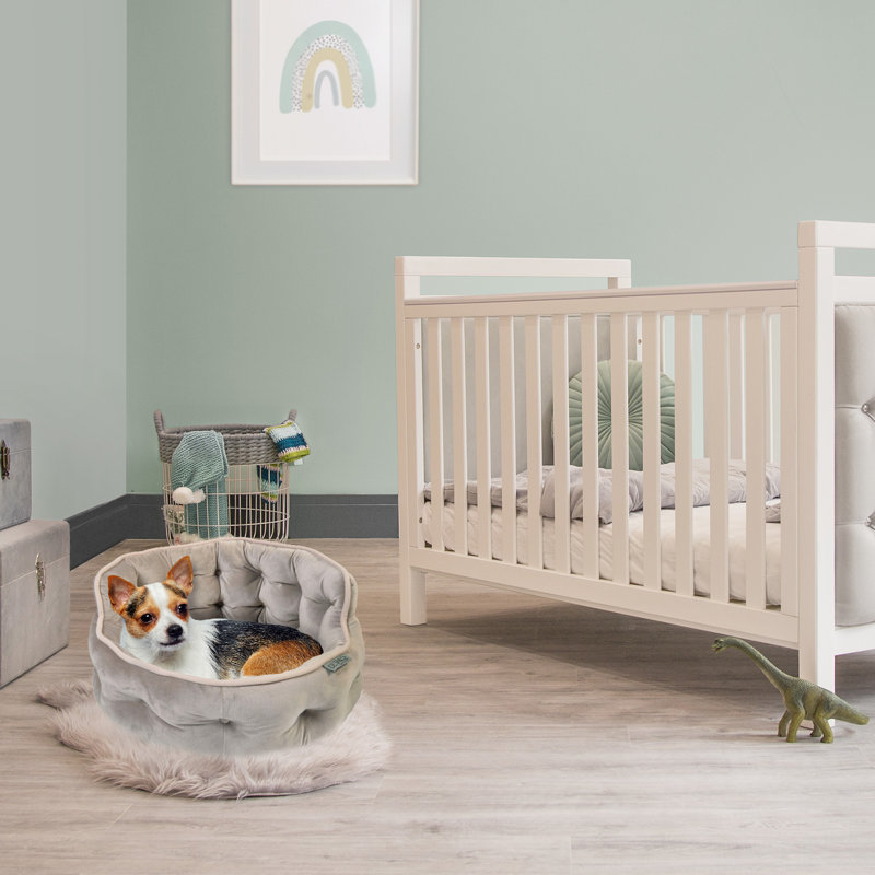 Lit pour tout-petits en velours touffeté Ketchum, Bleu sarcelle