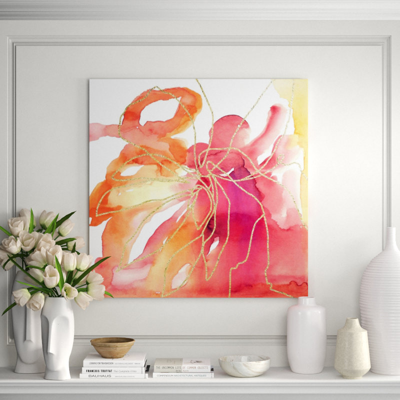Floweret II Painting by Elena Carlie, 30" H x 30" W, Glass Coat
