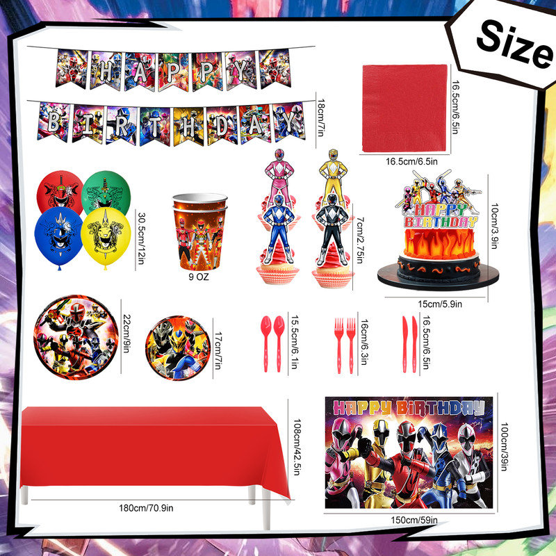 Power Ranger Door Decorations The Holiday Aisle® Power Rangers Birthday Decorations,98Pcs Power ...