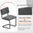 Mid Century Modern Dining Chairs, Upholstered Velvet Cantilever Side Chairs with Metal Legs-1103559011-1079137228
