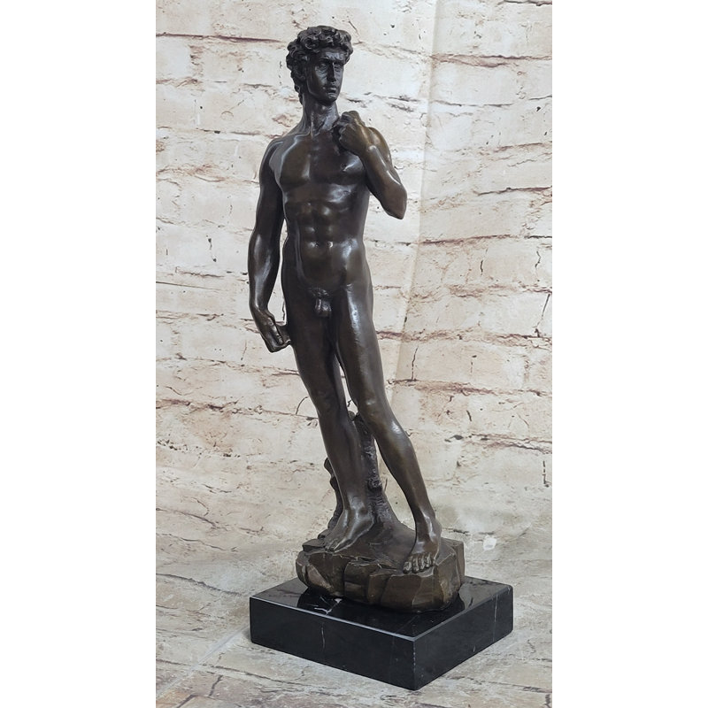 Reproduction de statue de Michel-Ange en bronze coulé à chaud Michelangelo