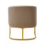 Fauteuil d'appoint confortable, fauteuil de lecture rembourré avec structure en métal doré