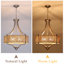 Lustre 6 lumières de style bohémien à 6 lumières à intensité variable de style bohémien avec abat-jour en rotin tressé à la main pour le salon-517236317