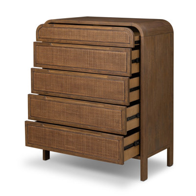 Amenah 5 - Drawer Solid Wood Dresser