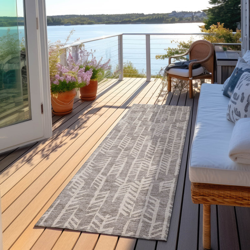 Tapis intérieur / extérieur Maliana, Tapis de couloir 2 pi 3 po x 7 pi 6 po