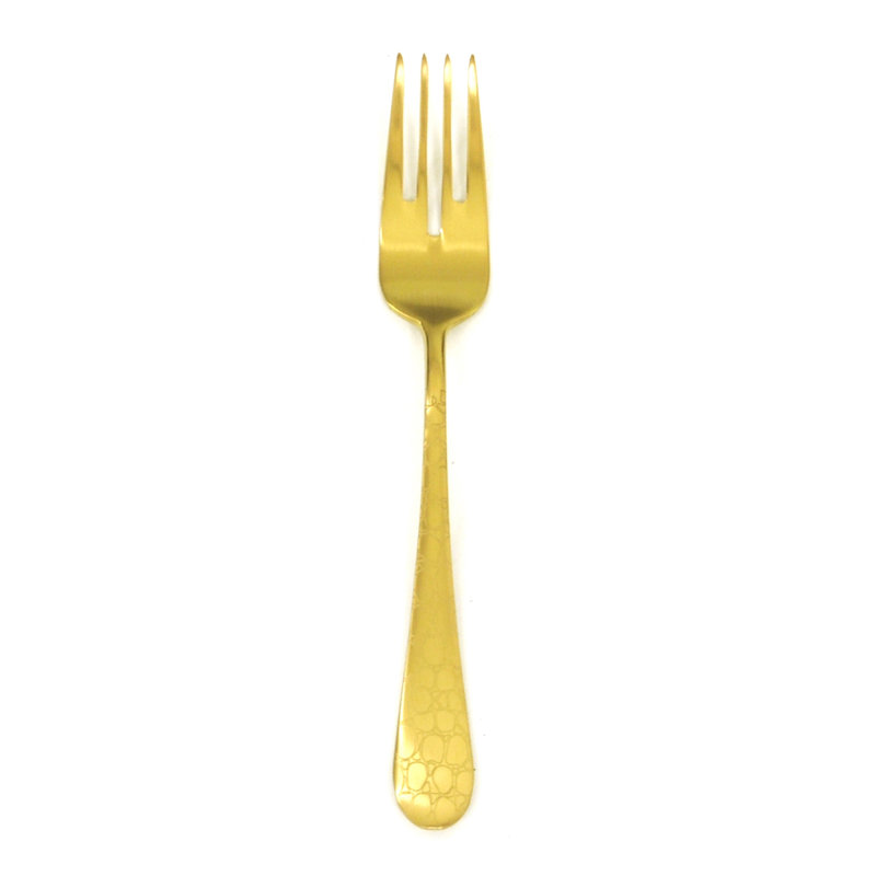 Coccodrillo Table Fish Fork - 48 Pieces, Ice Gold
