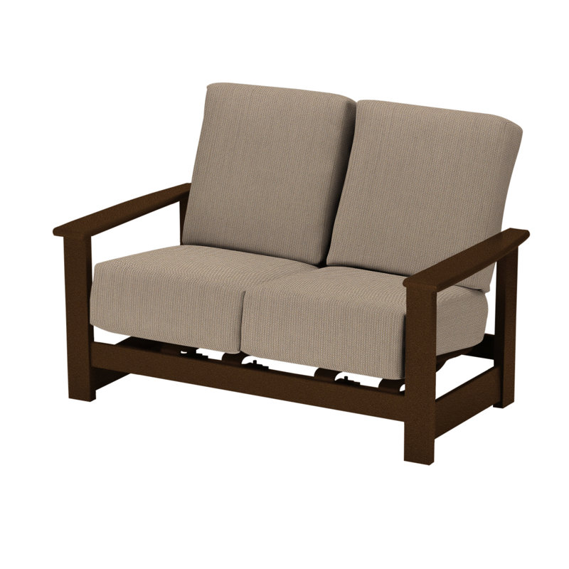 Leeward 56.5'' Wide Loveseat with Cushions, Kona, Red 1A