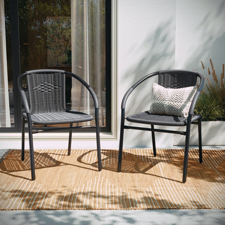 Anacely Stacking Patio Dining Armchair