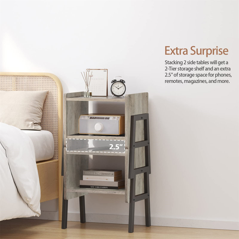 Dawnella End Table Set, Gray