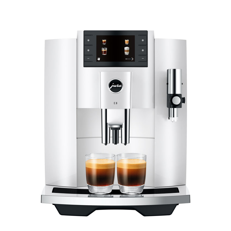 Jura E8 Fully Automatic Coffee & Espresso Machine, Piano White