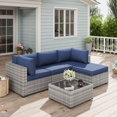 Outdoor Replacement Cushion Set Seat/Back Cushion (Cushion Set Only, Sofa Not Included)