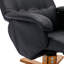 Fauteuil inclinable avec repose-pieds noir-1965344793