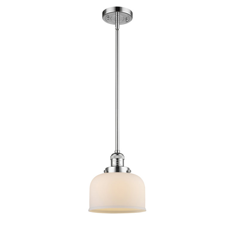 Luminaire suspendu pour dôme simple 1 lumières Whittaker, DEL, Argent mercuré plaqué