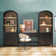 Sitarski 3 Piece Curved Waterfall Writing Desk with Arch Statement Cabinet Bookcases