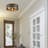 Luyster 3-Light Dimmable Metal Drum Flush Mount