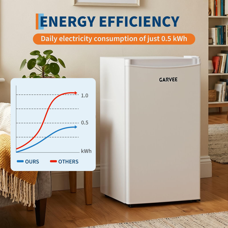 92L Compact Single Door Mini Fridge, Stainless Steel with 5 Temperature Settings, 83.1x47x44.9cm, 41dB Quiet Operation, Reversible Door & Adjustable Base for Bedroom, Kitchen, Office