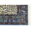 Tapis floral bleu / jaune en laine noué à la main 4 pi 11 po x 4 pi 9 po Patra