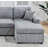 Contemporary Left and Right Armless Chaise Loveseat,Elegant and Versatile Seating Solution
