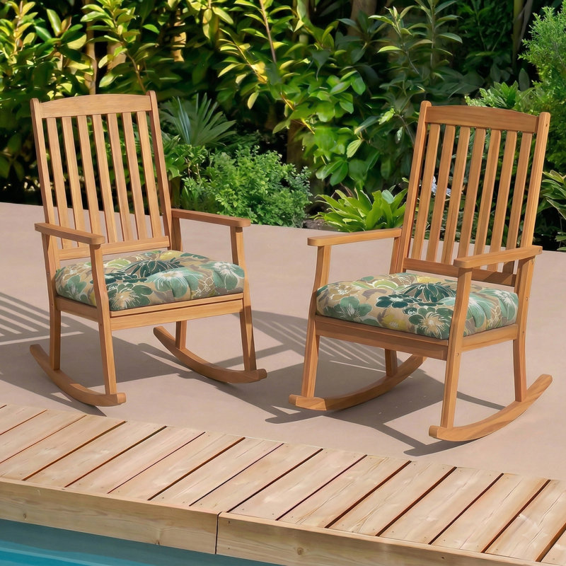 Coussins d'extérieur pour chaise de patio, Green Floral