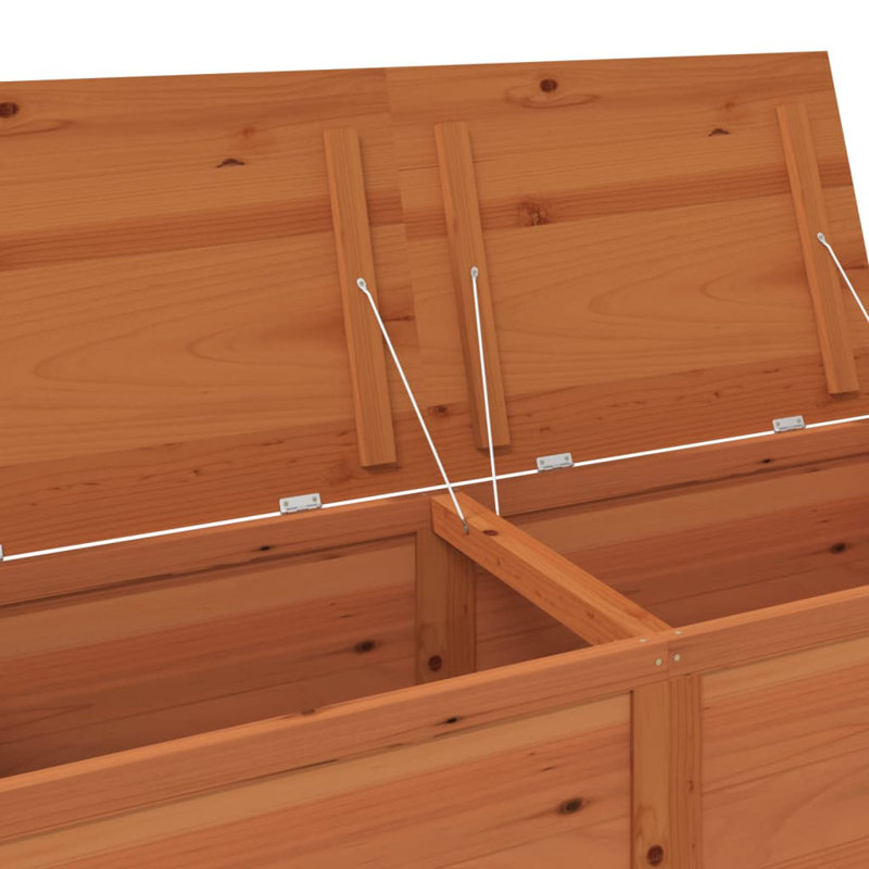 Water Resistant Fir Solid Wood Deck Box, Brown