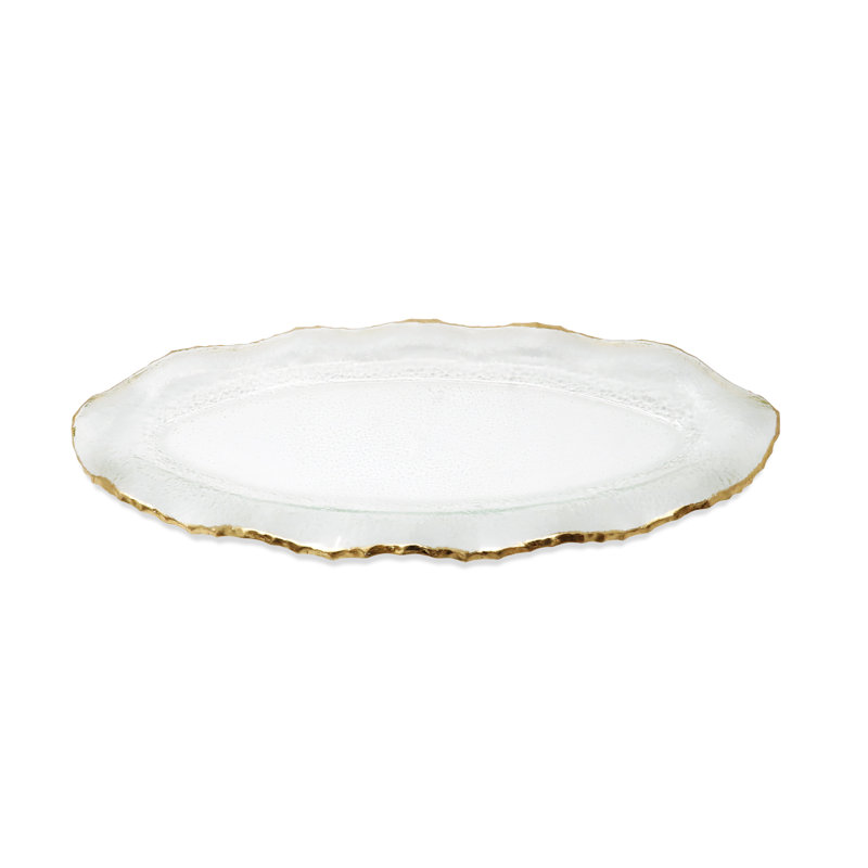 Plateau en verre Berna, H 1,25 po x l 18 po x P 7 po