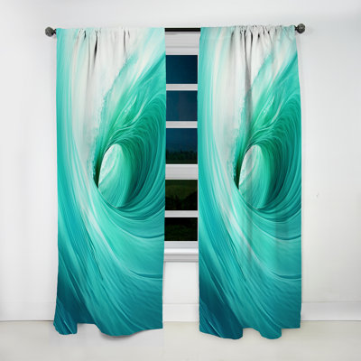 Casandra - Spirals Curtain - Room Darkening Abstract Curtain - 1 Panels