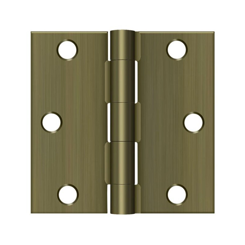 Steel Hinge, Antique Brass
