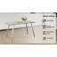 Table de salle à manger en verre, table rectangulaire moderne avec plateau en verre trempé et pieds en métal argenté, table de cuisine simpliste, table polyvalente pour le bureau personnel (0 dommage)-1574798570