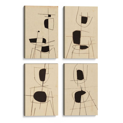 Ensemble de 4 imprimés «Lines of Stillness»