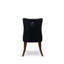 Ensemble de salle à manger 7 pièces en polyester avec 6 chaises de salle à manger noires, un dossier capitonné et une table ronde de 48 po au fini noyer antique.-873565485-873562138-875332025