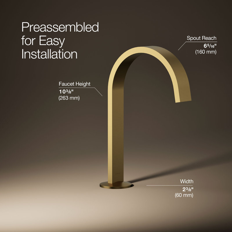 Components Bathroom Sink Spout With Ribbon Design
