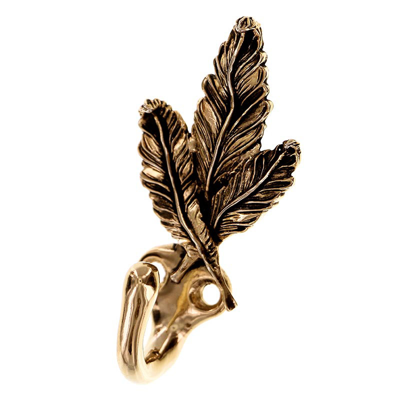 Carlotta Wall Hook, Antique Gold