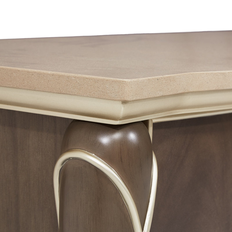 Villa Cherie Media Cabinet, Hazelnut/Chardonnay/Ivory