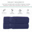 Ensemble de serviettes 2 pièces Willow - 100% coton peigné, qualité supérieure 630 g / m², bleu marine, ultra doux et très absorbant (2 serviettes de bain)-1833370048-1833370057
