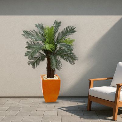 Cycas Artificial Tree in Orange Planter