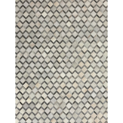 Cowhide Geometric Indoor Rug
