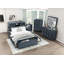 Commode de rangement verticale en bois bleu marine avec commode verticale 5 pièces pour meubles de chambre à coucher 1 pièce (commode non incluse)-440363489