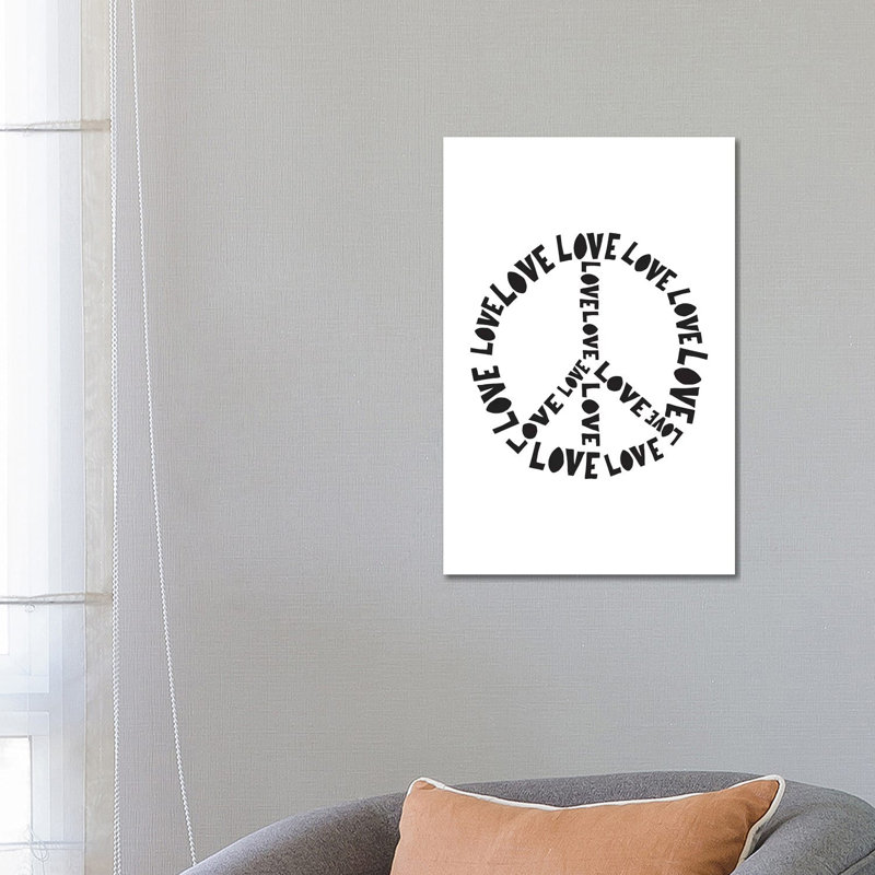 Love And Peace by The Native State - Wrapped Canvas Print, 66.04 cm H x 45.72 cm W