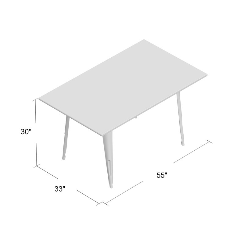 Gaikwad Solid Wood Top Metal Base Dining Table, Natural